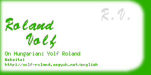 roland volf business card